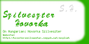 szilveszter hovorka business card